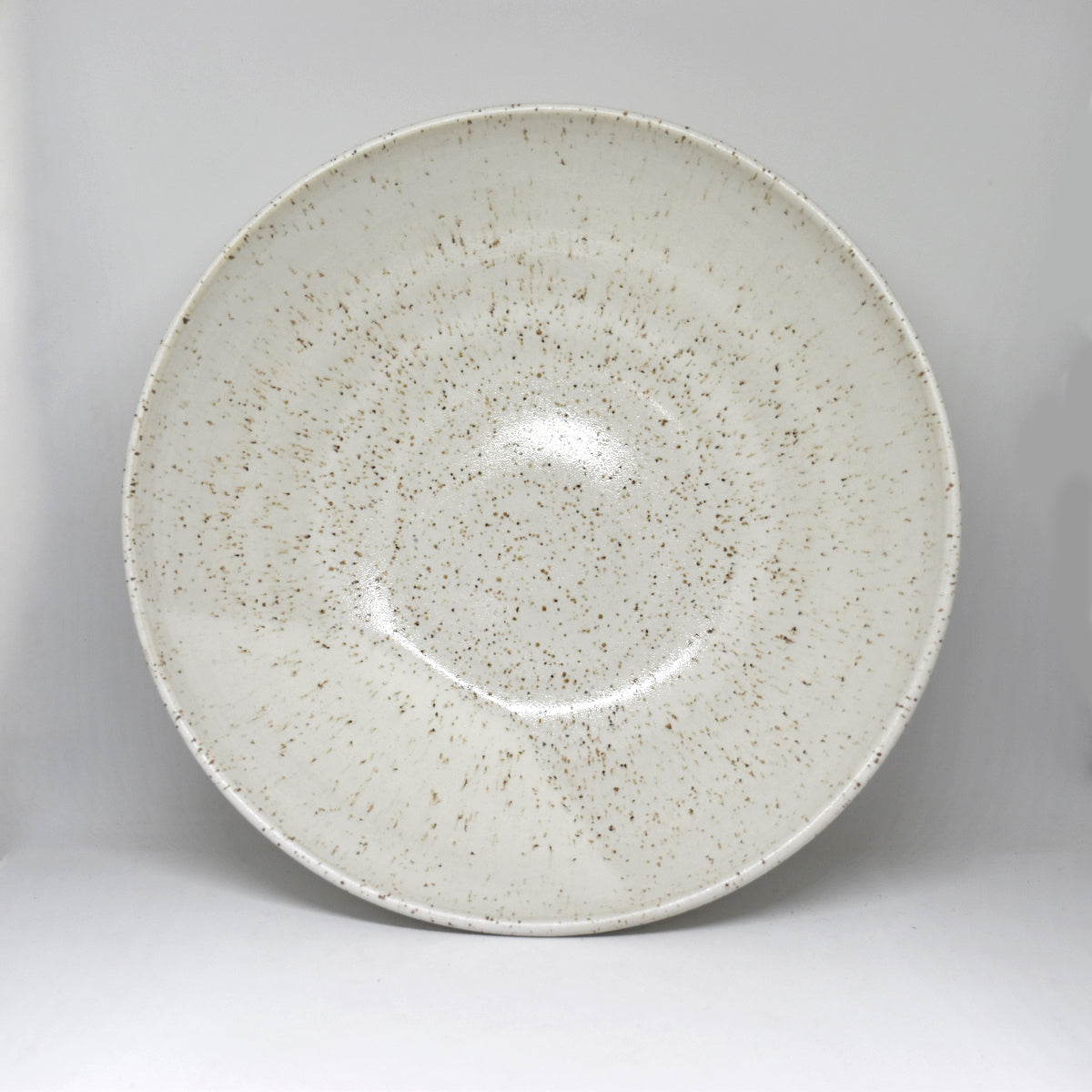 Speckled White Service Bowl